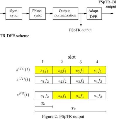 Figure 1: FSpTR-DFE scheme