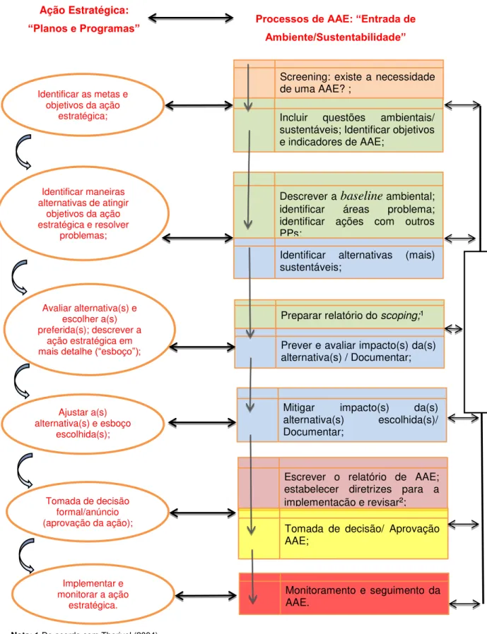 Figura 3. Processos de AAE baseados na  DE 2001/42/CE  para planos e programas. 