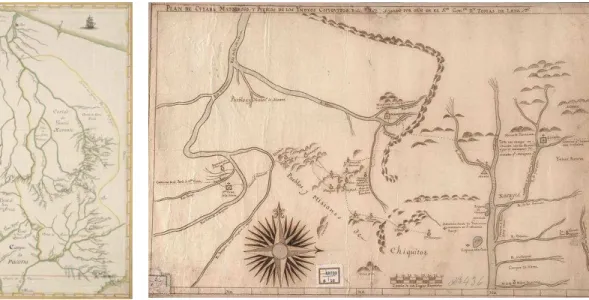 Figura 30  –  Encontro das águas  amazônicas e platinas: mappa dos  sertões de mar a mar..