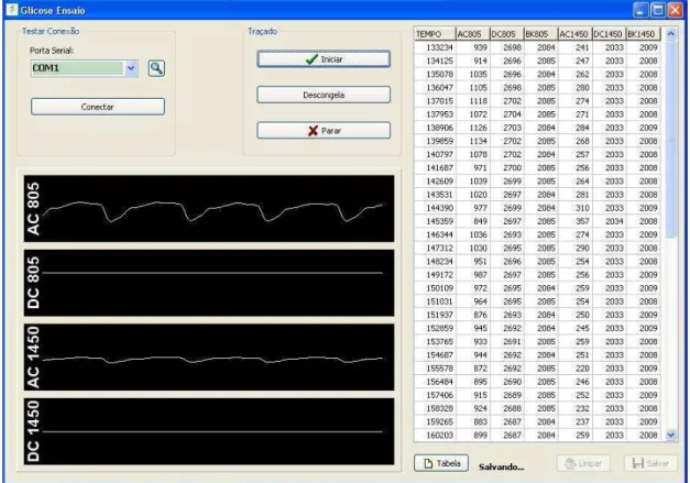 Figura 4.11 - Tela do programa computacional de interface 