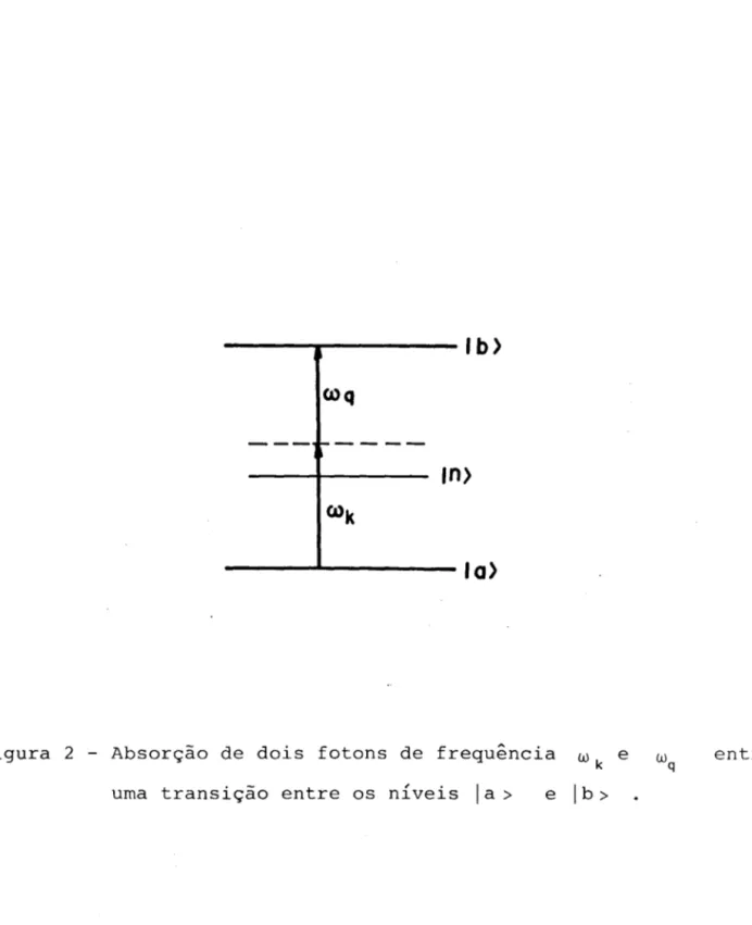 Figura 2 - Absorção de dois fotons de frequência w