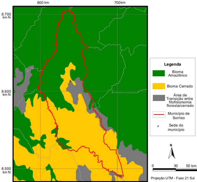 Figura 2 - Biomas presentes no município de Sorriso . 