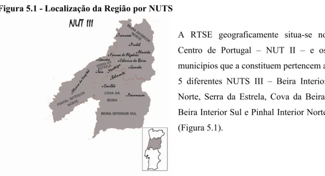 Figura 5.1 - Localização da Região por NUTS