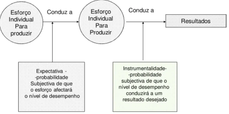 Figura 5: Modelo explicativo da teoria das expectativas (retirado de Chiavenato,  1987, p