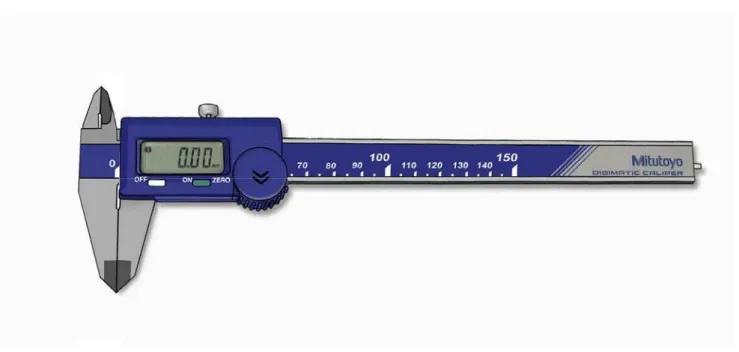 Figura 4.1 - Paquímetro digital MITUTOYO com pontas ativas originais. 