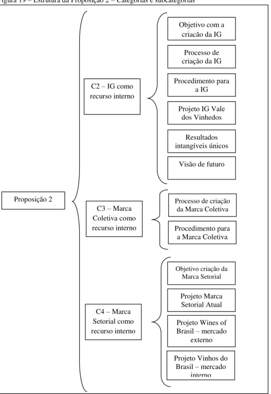 Figura 19 – Estrutura da Proposição 2 – Categorias e subcategorias 