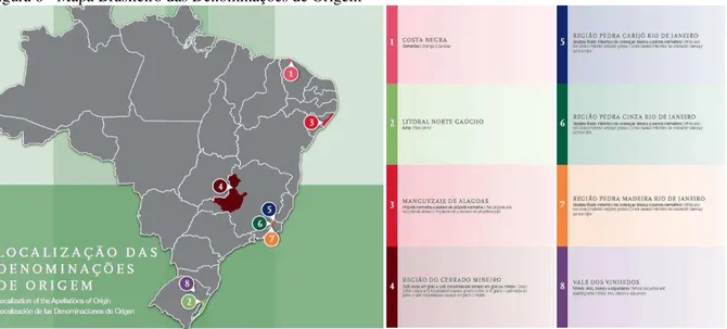 Figura 6 - Mapa Brasileiro das Denominações de Origem