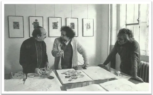 Figura 2. Perec com outros artistas, no projeto Métaux. (G.P. Images, p. 147)