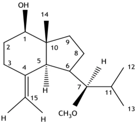 Figura 7 - 7-β-metóxiopposit-4(15)-en-1-β-ol 