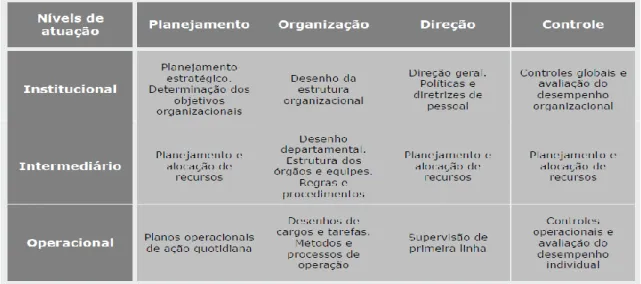 Figura 2 – Quadro explicativo dos Níveis Organizacionais 