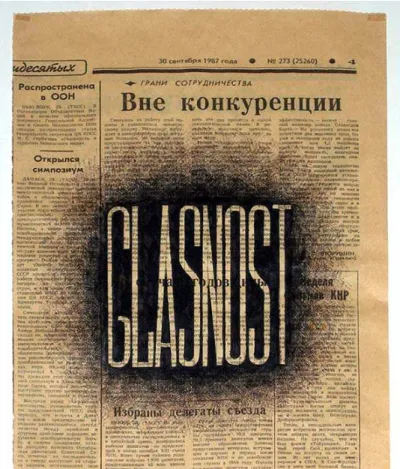 Figura 2: Um dos jornais usados na Instalação da Glasnost.