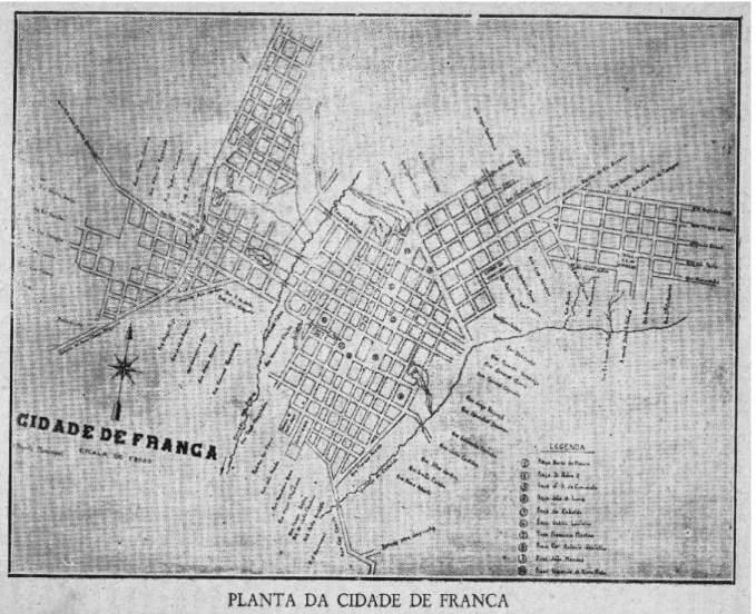 FIGURA 21 – Mapa da Cidade de Franca, 1943.  