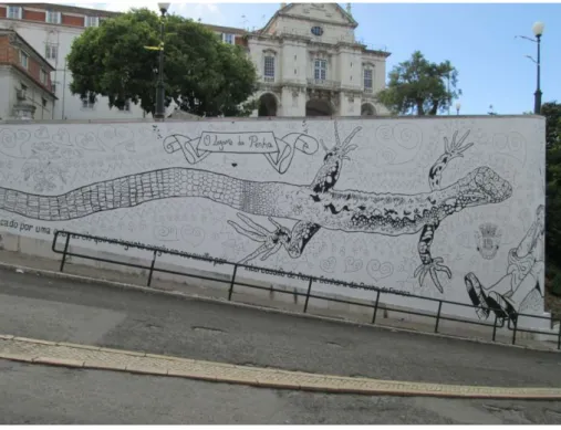 Figure 2: Intervention by Leonor Brilha, in Penha de França, Lisbon. Foto by the author