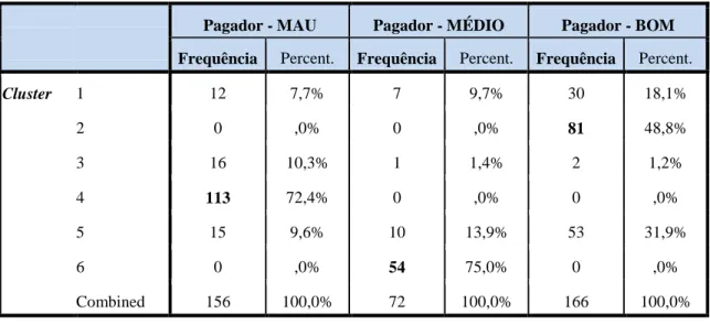 Tabela 5.4 – Variável Tipo de Pagador em análise 