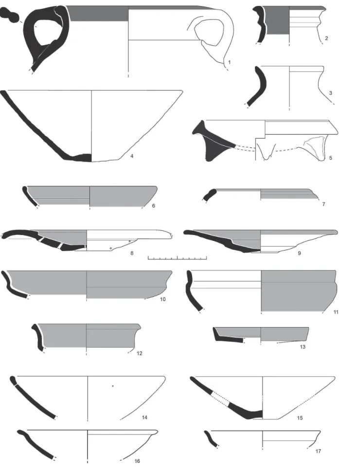 Fig. 9.— Amostra do conjunto de cerâmica a torno recolhido nos níveis do século VI (Sector 1 – fase IV)