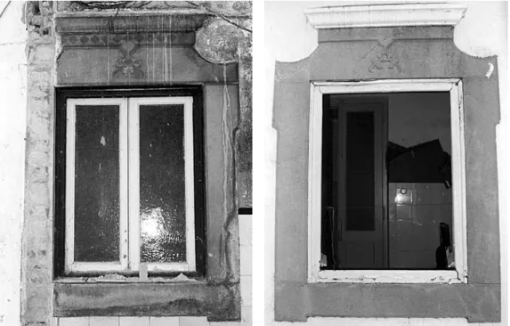 Figura 8 Imagens de algumas das janelas localizadas nas traseiras do antigo Sanatório