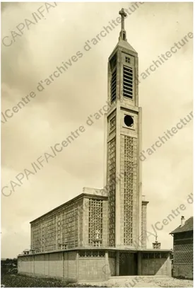 Fig. 6 -Projecto para a Igreja de Santa Joana d’Arc (1926). Arq. Auguste Perret. Retirado do  Google Imagens