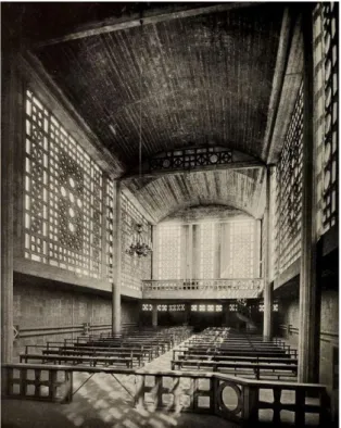 Fig. 19 - Coro de Notre-Dame du Raincy (1922-1923) Arq. Auguste Perret. Retirado do Google  Imagens