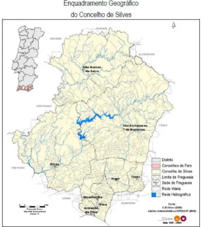 Figura 1 - 3.1 Enquadramento Geográfico do Concelho de Silves 