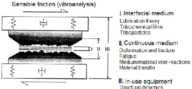 Figure 2 presents the tribo-contact structure and levels of interaction. 