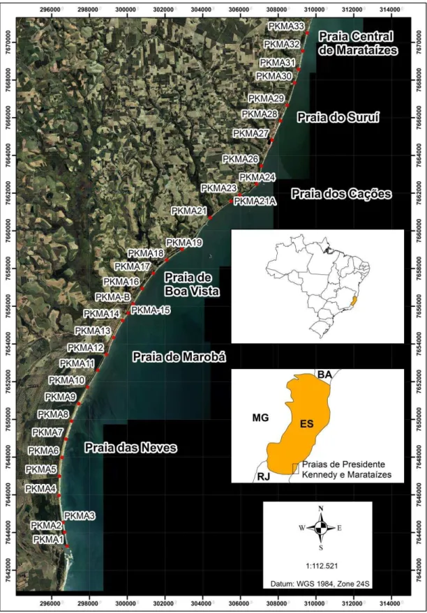 Figura 11: Localização dos pontos de coleta no setor PKMA 