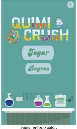 Figura 1 – Tela inicial do jogo Quimi Crush. 