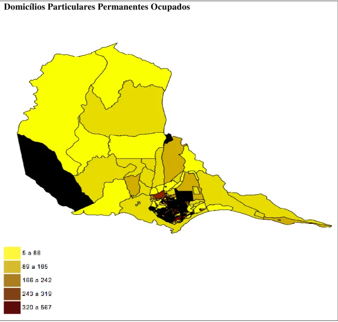 Figura 4 - Mapa do município de Manaus com os setores censitários, Manaus, 2010 