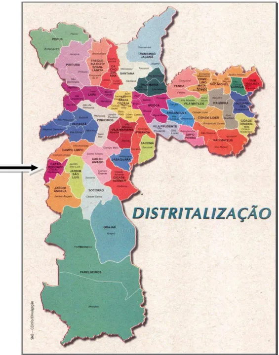 Figura 2 - Distritos do Município de São Paulo, 2013. 