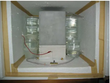 Figura 7. Caixa térmica usada para manter constante a temperatura do ambiente de medida  das amostras