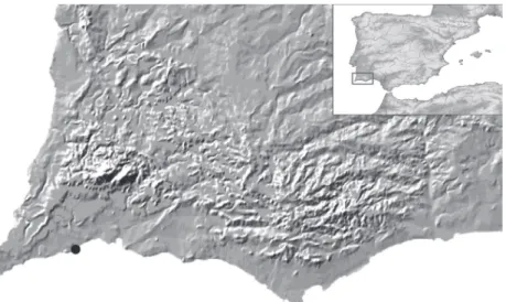 Fig. 1 – Localização do Monte Molião, Lagos.