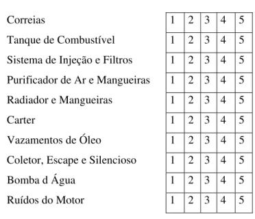 Figura 7- Secção do questionário que descrimina o grupo motor 