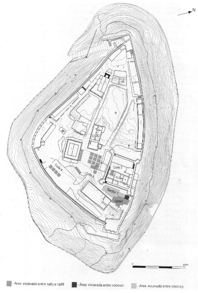 Fig. 6 – Área escavada do Castelo de Castro Marim (ARRUDA et al., 2006). 