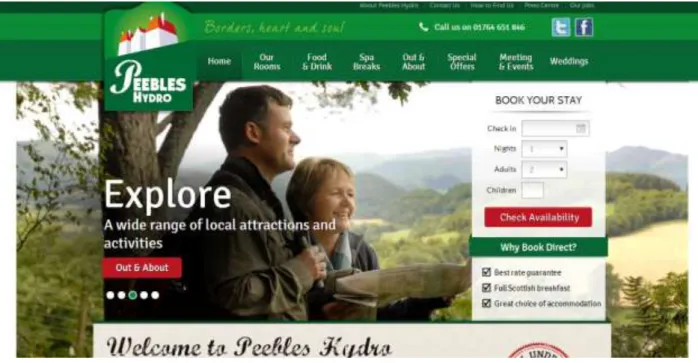 Figure 14 - Park Hotel website page 
