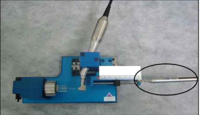 Figura 4.2 -  Instrumentos posicionados no suporte giratório da câmara de implantação iônica 