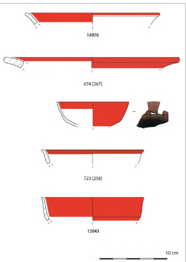 Fig. 6 – Cerâmica manual com pintura vermelha recuperada na Alcáçova de Santarém.