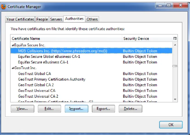 Figure 12 – Rogue Certification Authority 