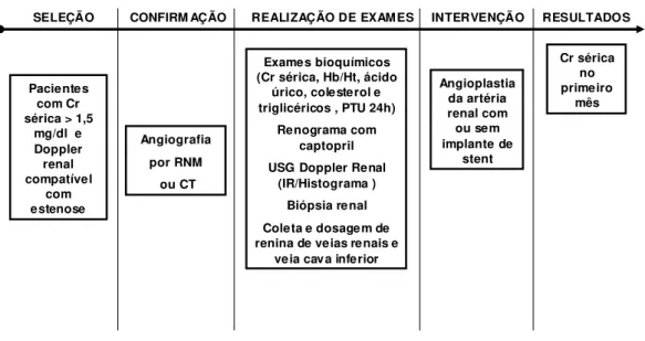 Figura 2. Fluxograma dos exames e procedimentos realizados 