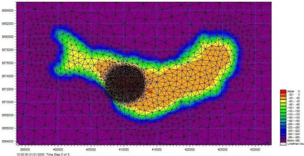 Figure 2.2. Computational mesh resolution of the domain modeled.Computational mesh  resolution of the domain modeled