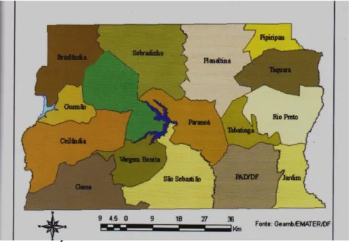 Figura 1. Áreas Rurais do Distrito Federal 