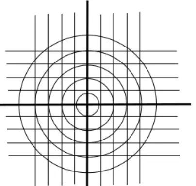 Figura 3.3: A teia singular W (3) = {x, y, x 2 + y 2 } e seu conjunto singular