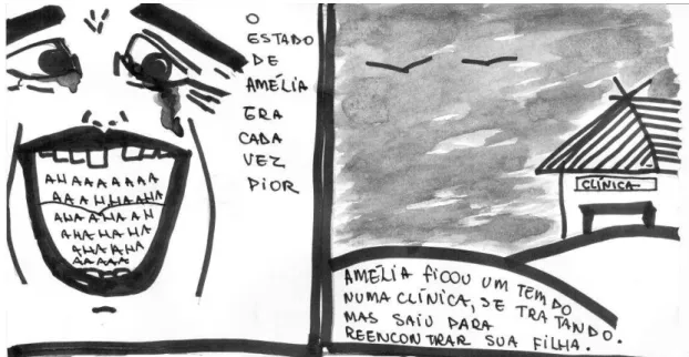 Figura 11. Os obstáculos de Amélia. Desenho por Barbara Salomé. 