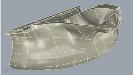 Figura 4.4  –  Modelo tridimensional da maxila Classe II Okay. Vista vestibular