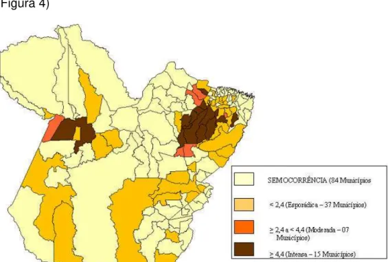 Figura 4: Distribuição da LVA nos municípios do Estado do Pará. 
