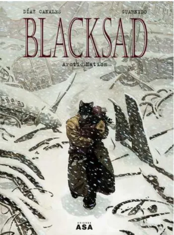 Figura 1: Capa de Blacksad – Arctic Nation de Juan Díaz Canales e Juanjo Guarnido 