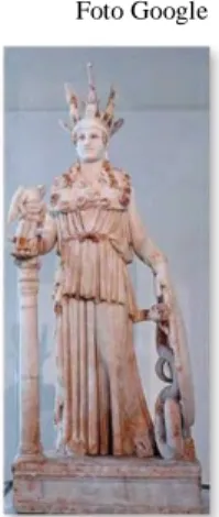 Figura 16 – Athena Parthenos, cópia                                 Figura 17 – Templo de Zeus, em Pérgamo            romana do original grego de Fídias  