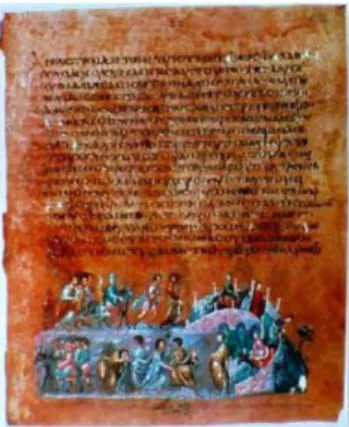 Figura 21 – Gênesis de Viena – pergaminho com iluminura do século VI 
