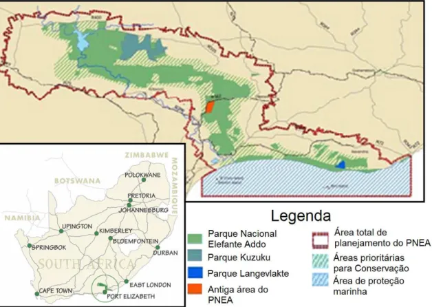 Figura 8. Localização do Parque Nacional Elefante Addo  Fonte: SANParks  (2006) 
