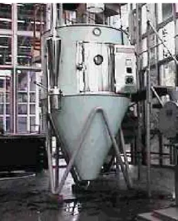 Figura 7 - Spray Dryer ANHYDRO: câmara cilíndrica de 1 m de diâmetro e 1 m de altura. 