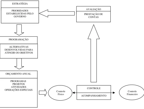 FIGURA 3.1 - Estrutura do processo de controle, acompanhamento e avaliação. 