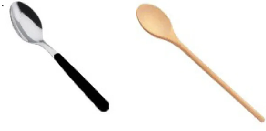 Fig. 11: Colher de inox e colher de pau.